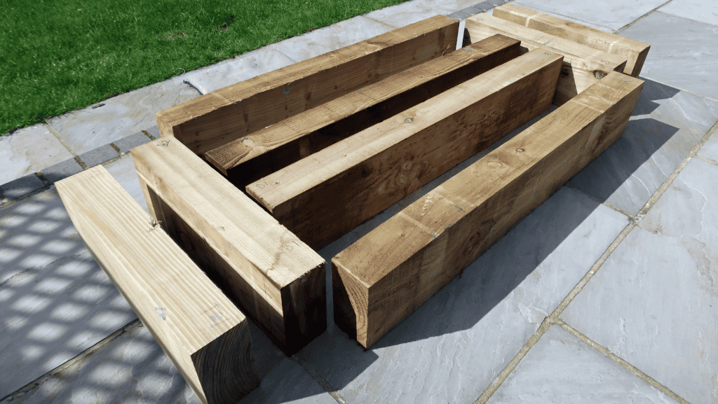 how to lay sleepers for garden edging