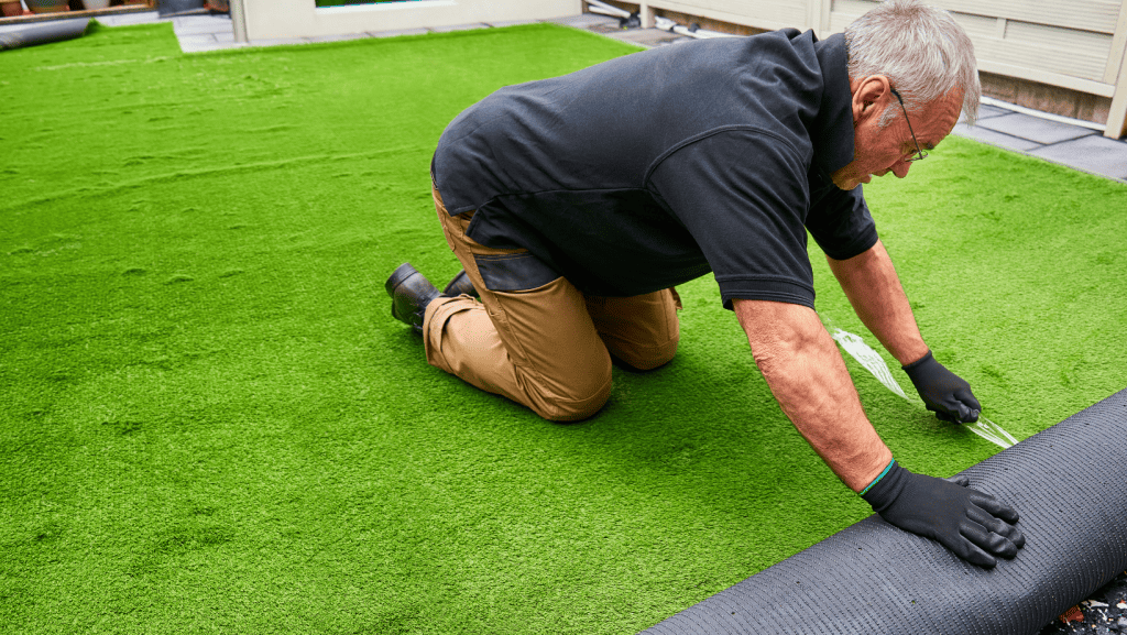 how to lay artificial grass